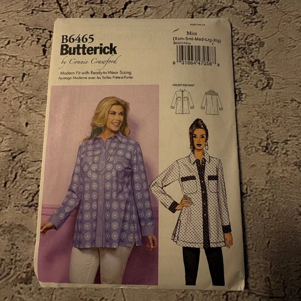Butterick Pattern B6465 for Misses' Shirt